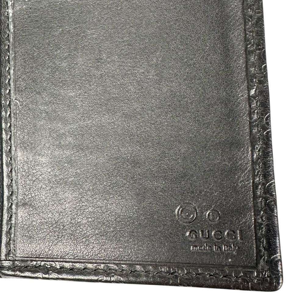 GUCCI Guccissima GG Embossed Leather Continental Wallet in black - Picture 8 of 13
